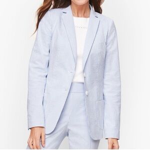 NWT Talbots Seersucker Blazer Size 4P 🌸🌸🌸